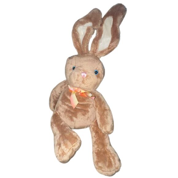 Galerie 23" Giant Bunny Rabbit Plush Posable Ears Ribbon Stuffed Animal Baby Toy - Picture 3 of 13